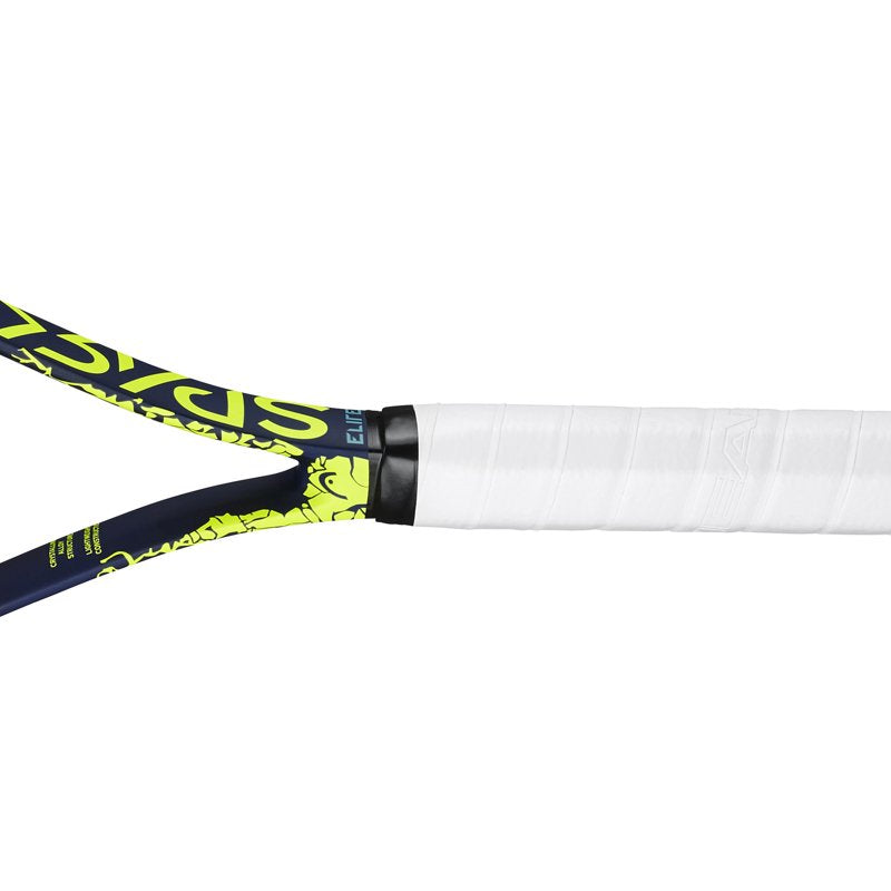 Adult Tennis Racket 27 Inch Strung Control and Power, Navy/Yellow