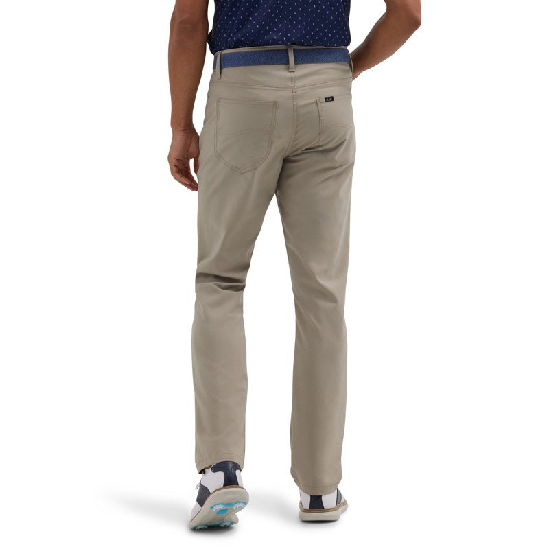Lee Men's Golf Series Five Pocket Pant, Mushroom 38x30