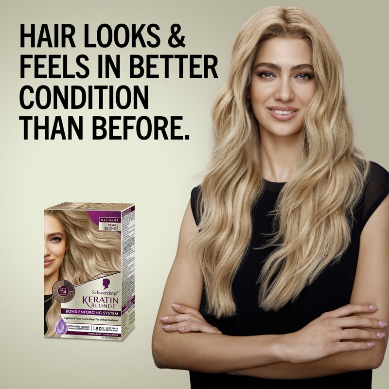 Permanent Hair Dye Kit - Blonde Shade Options, Keratin & Collagen Enriched