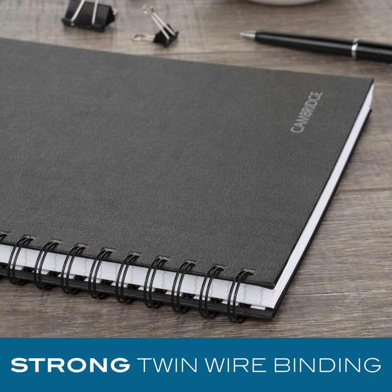 Legal Ruled Business Notebook with Pocket - 8x11 Hardcover Wirebound