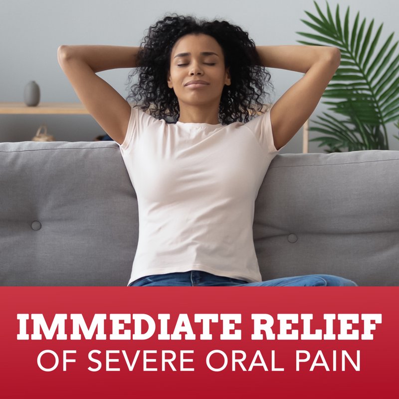(2 Pack) Medicated Oral Pain Gel for Toothache & Gum Pain - Cooling Relief, 0.25 oz