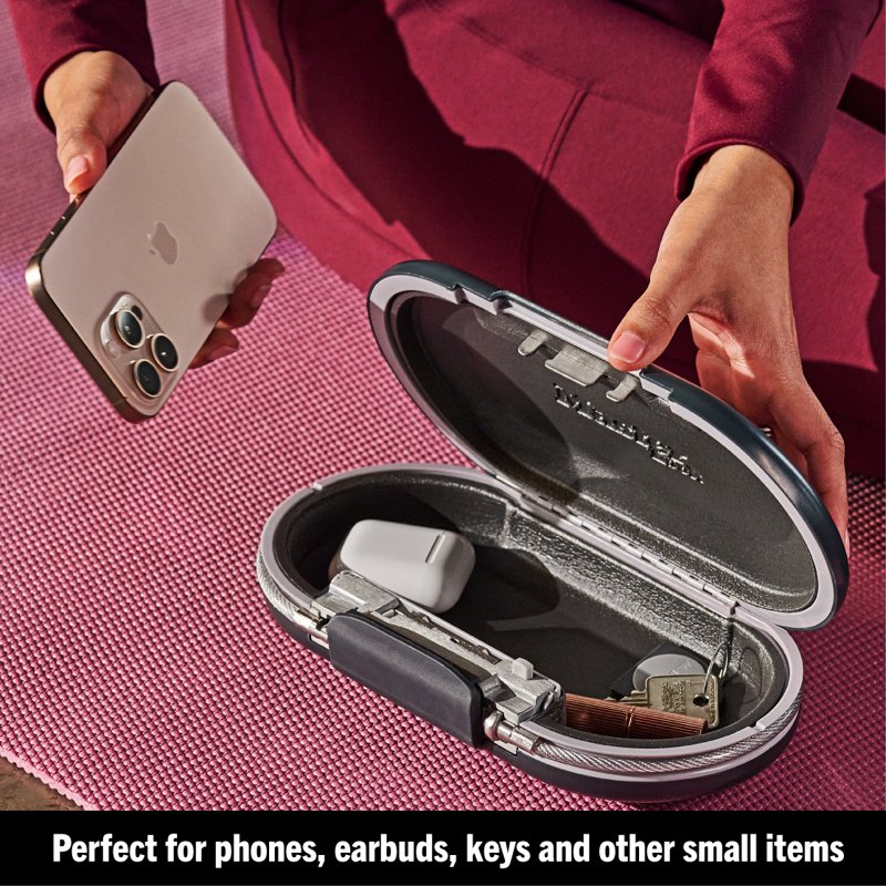 Portable Safe with Resettable Combination - Water-Resistant Travel Security Lockbox