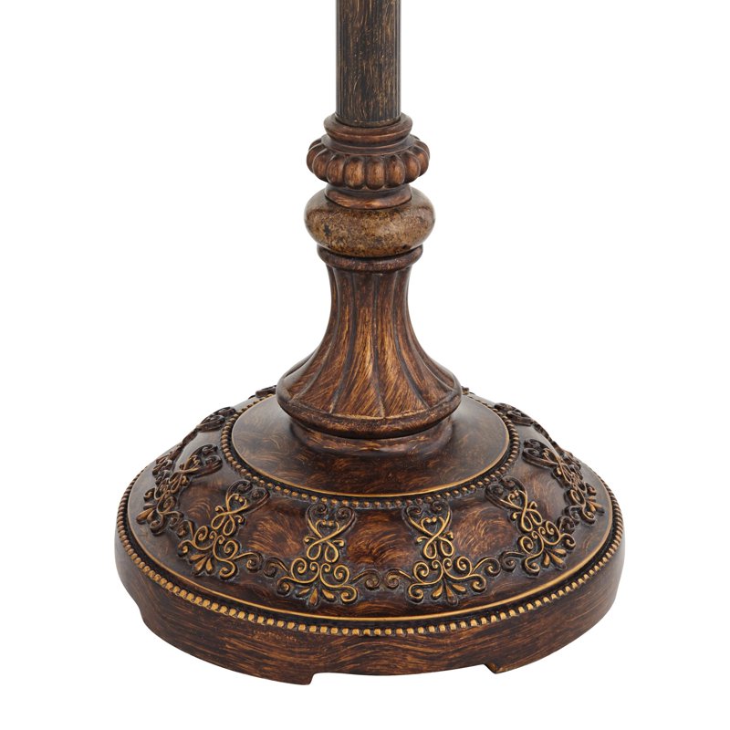 Traditional Floor Lamp with Candelabra Style 4-Light Bell Shade - 64.5" Tall