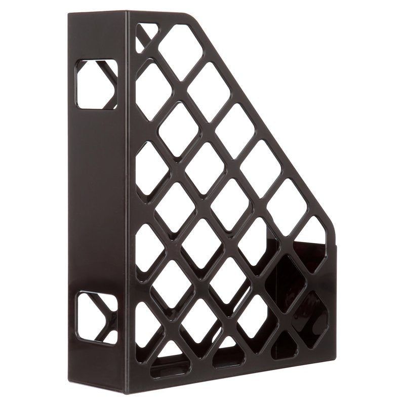 Recycled Magazine File Organizer Black - Office & Home Storage