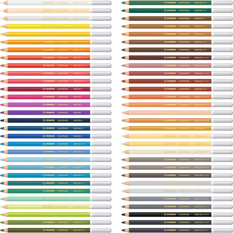 Pastel Pencil Set - 60 Colors Chalk Pastel Drawing Pencils for Artists