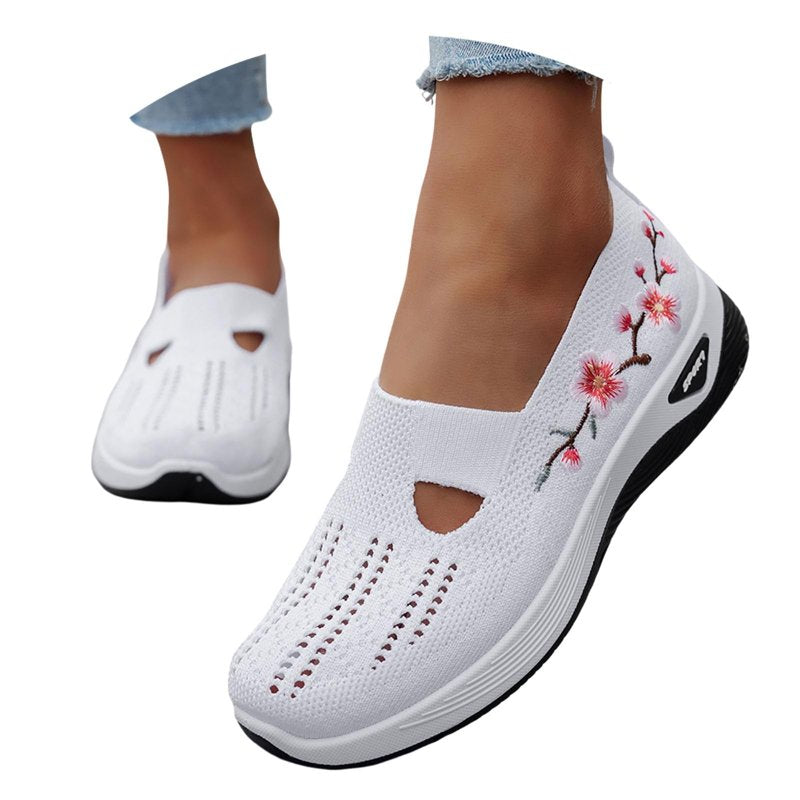 Orthopedic Women’s Slip-On Running Shoes with Arch Support Breathable Mesh - Non-Slip Casual Sneakers