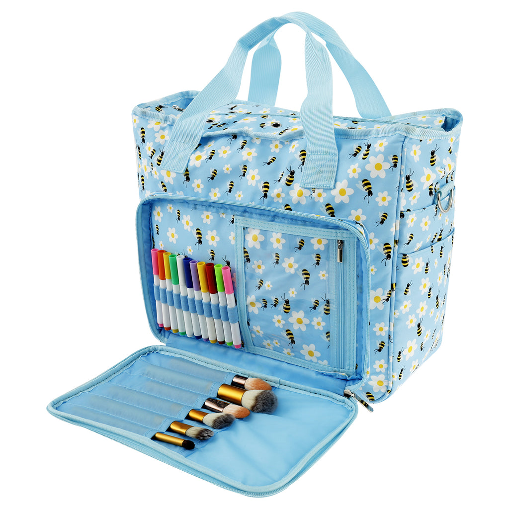 Large Capacity Yarn Storage Bag with Shoulder Strap - Portable Knitting & Crochet Organizer
