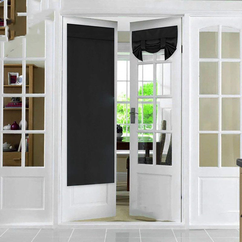 Blackout Door Curtain - Thermal Insulated Privacy Shade for French & Front Doors