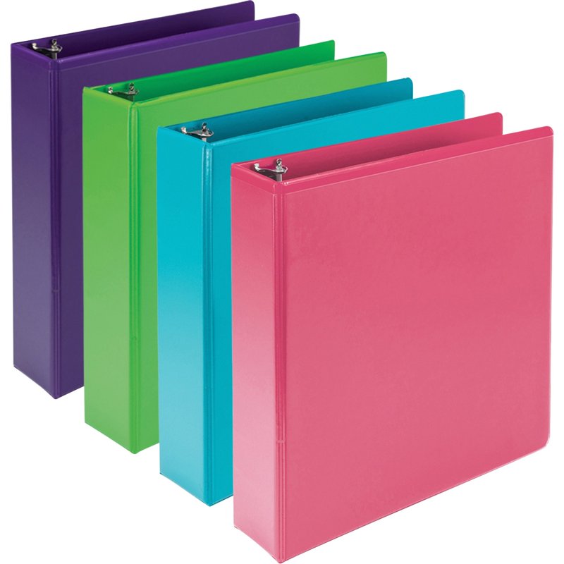 Plant-Based 2-Inch 3-Ring View Binder Set, 4 Pack - Samsill Earth’s Choice, Assorted Colors