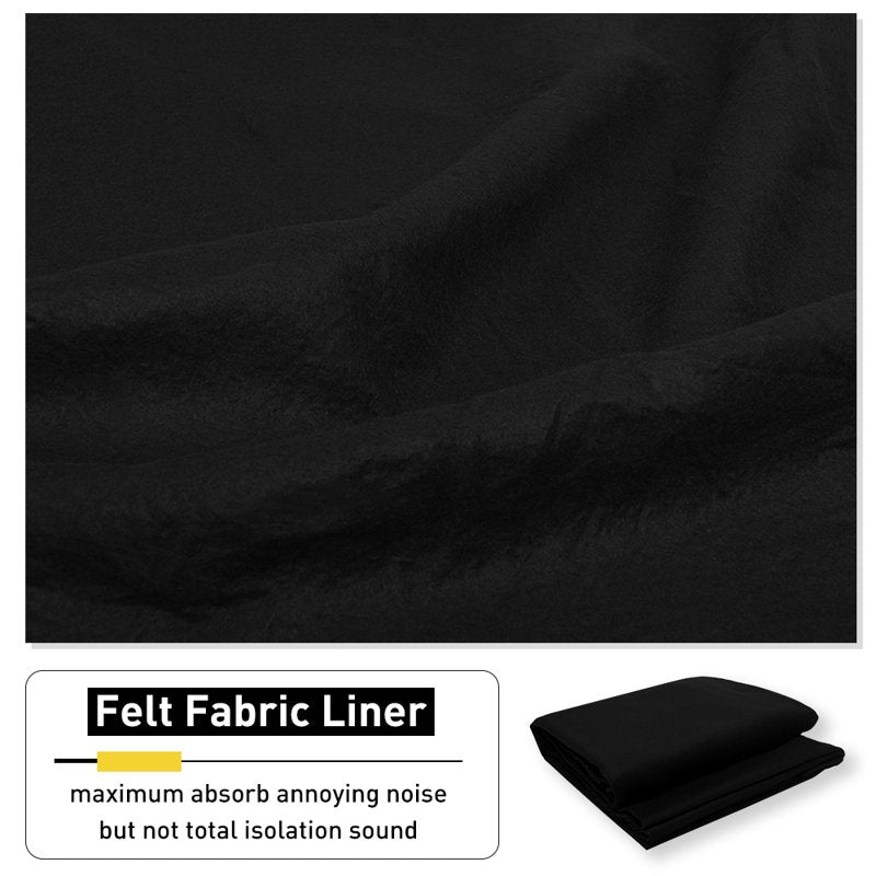 Blackout Noise Canceling Thermal Curtains for Bedroom - 3 Layers, Grommet, Grey, 52 x 72, 2 Panels