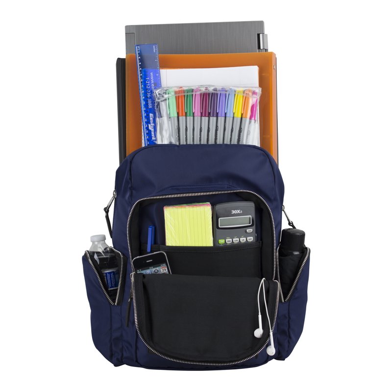 Unisex Laptop & School Backpack with Multiple Compartments - Navy, Black, Khaki