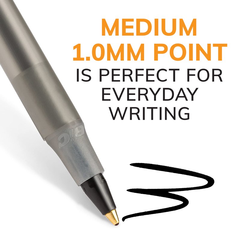 Bulk Black Ballpoint Pens 1.0mm Medium Point - 500 Pack Office Supplies