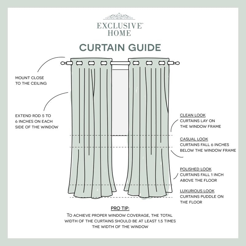 Blackout Grommet Top Curtain Panel Pair - Elegant Room Darkening Drapes