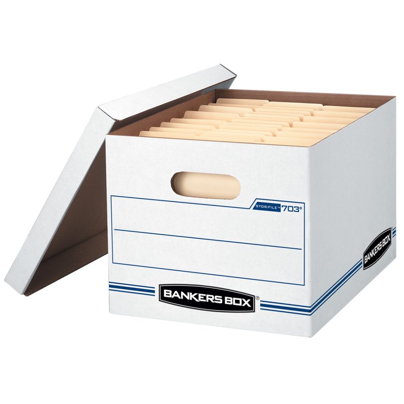 10 Pack Letter and Legal File Storage Boxes with Lift-Off Lids - 10x12x15