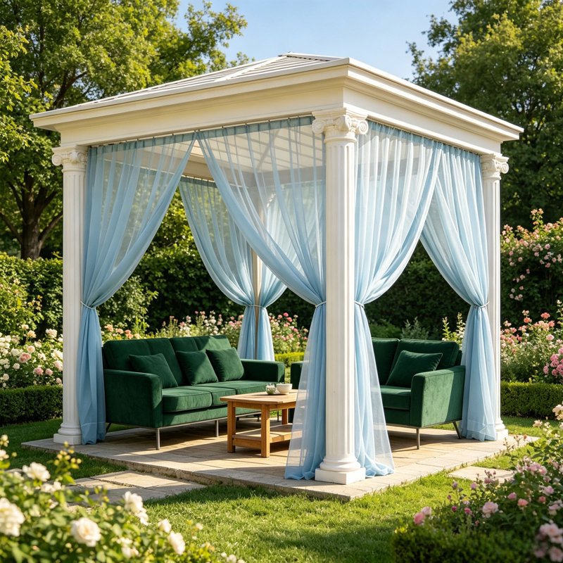 Outdoor Waterproof Curtains for Garden & Patio, Fade Proof, Light Filtering