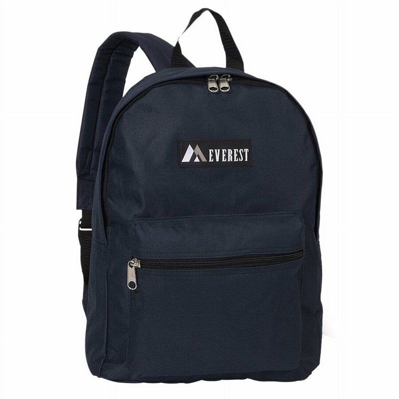 15-Inch Navy Basic Unisex Backpack for School & Everyday Use