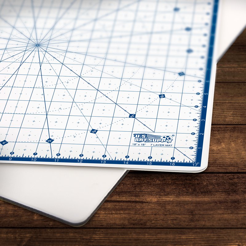 Self-Healing 18x18 Craft Cutting Mat with Rotating Surface - Non-Slip Quilting and Sewing Mat