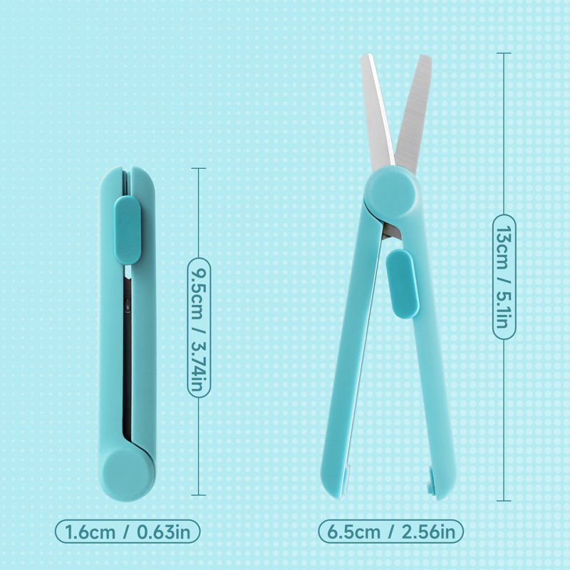 Multipurpose 2-in-1 Scissors & Retractable Box Cutter Set - 4 Pack