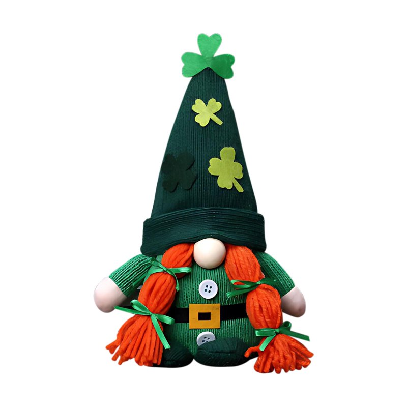 St Patrick's Day Gnome Decorations - Handcrafted Irish Lucky Leprechaun Figurines for Home & Party