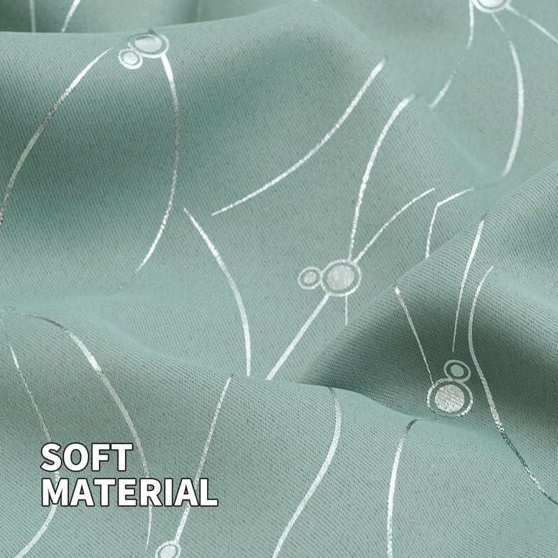 Room Darkening Insulated Blackout Curtains 84 Inches Long - Grommet Panel for Bedroom & Living Room