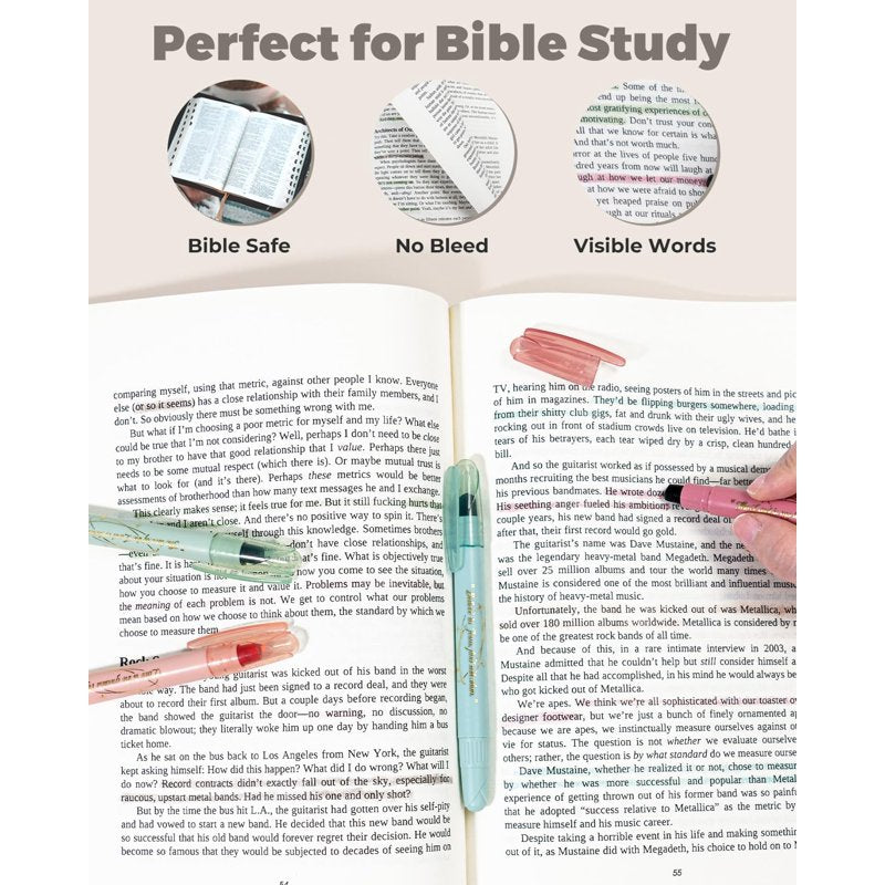 Bible Highlighters Set No Bleed 9 Colors Gel Highlighters for Scripture Study
