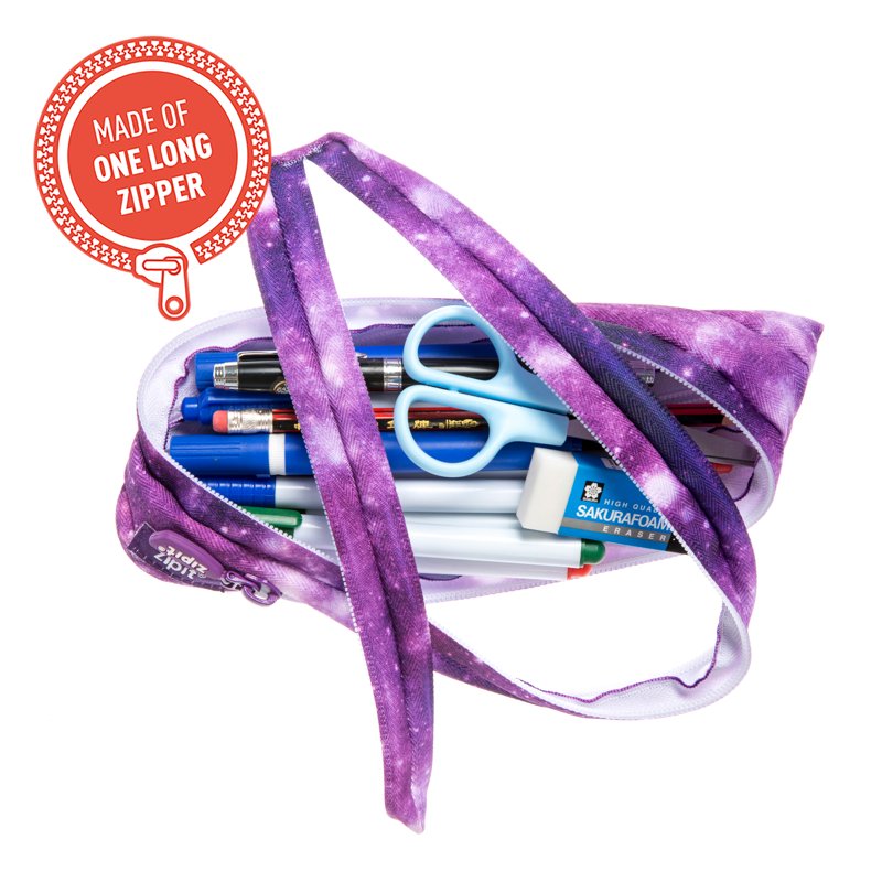 Galaxy Colorz Pencil Case - Bright Purple Pencil Pouch for School & Office