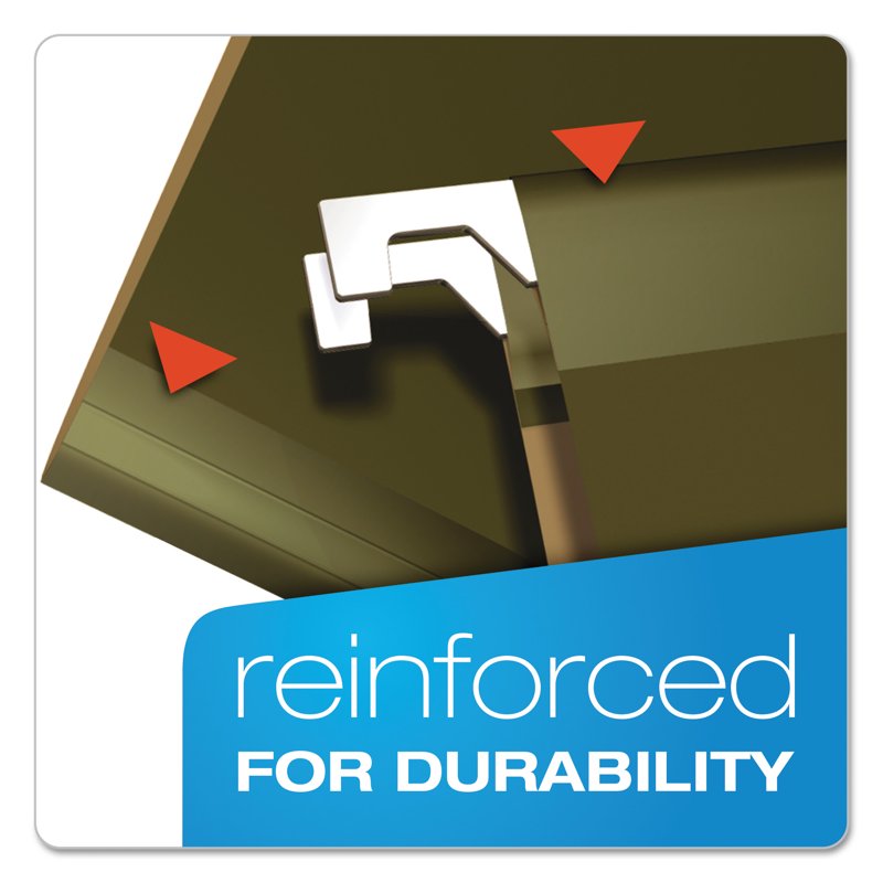 Reinforced Hanging File Folders - Extra Capacity Letter Size, 25 Pack