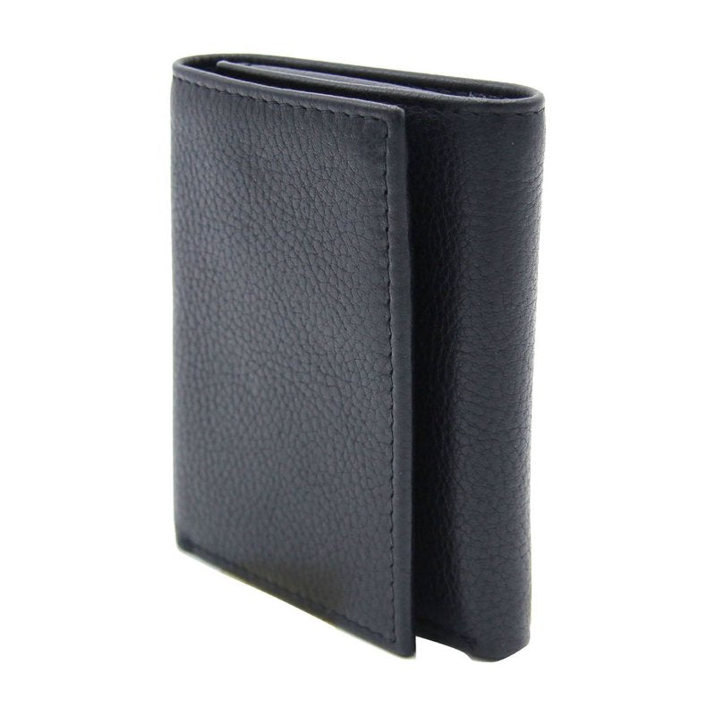 Men's RFID Protected Leather Trifold Wallet - Black