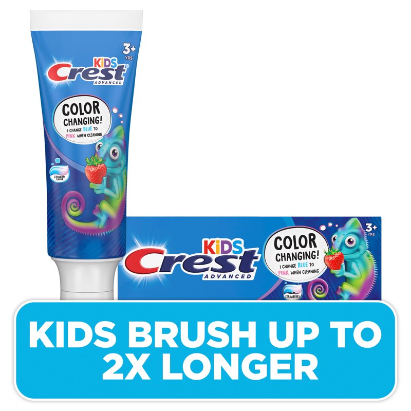 Kids Color-Changing Strawberry Fluoride Toothpaste - 4.2 oz, Pack of 1+