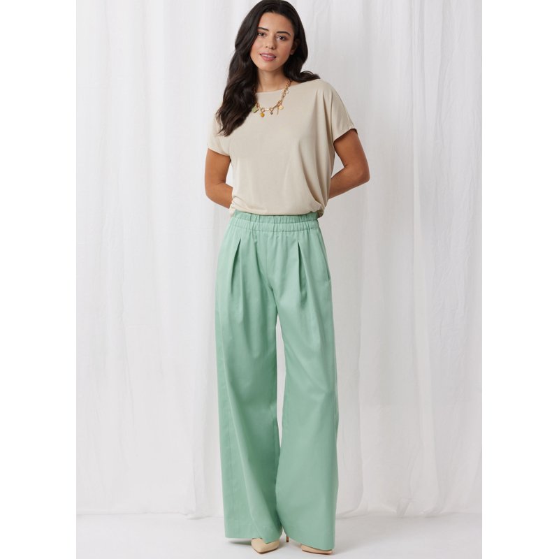 Misses' Shorts and Pants Sewing Pattern with Elastic Waist & Pockets - Sizes XS-XXL