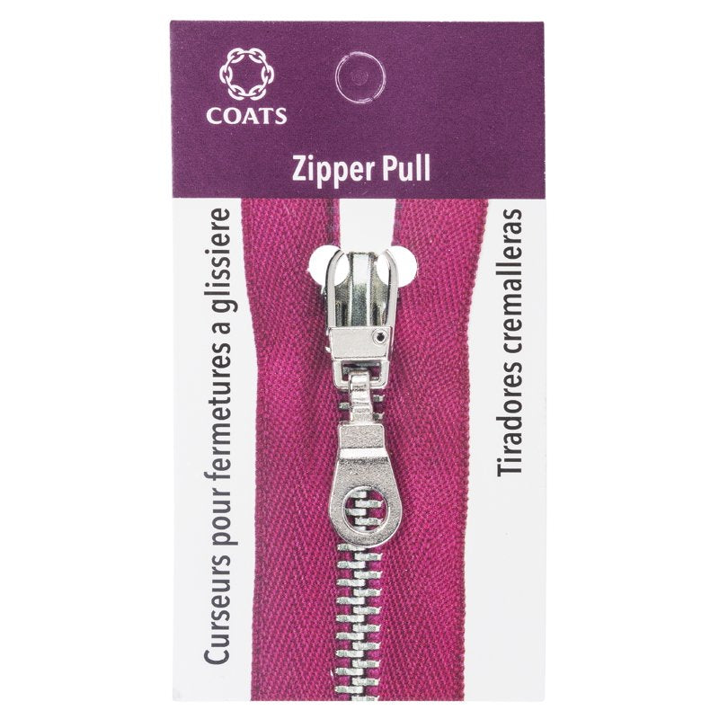 Metal Zipper Pulls Set - Silver, Pack of 2, Stylish Replacement Accessory