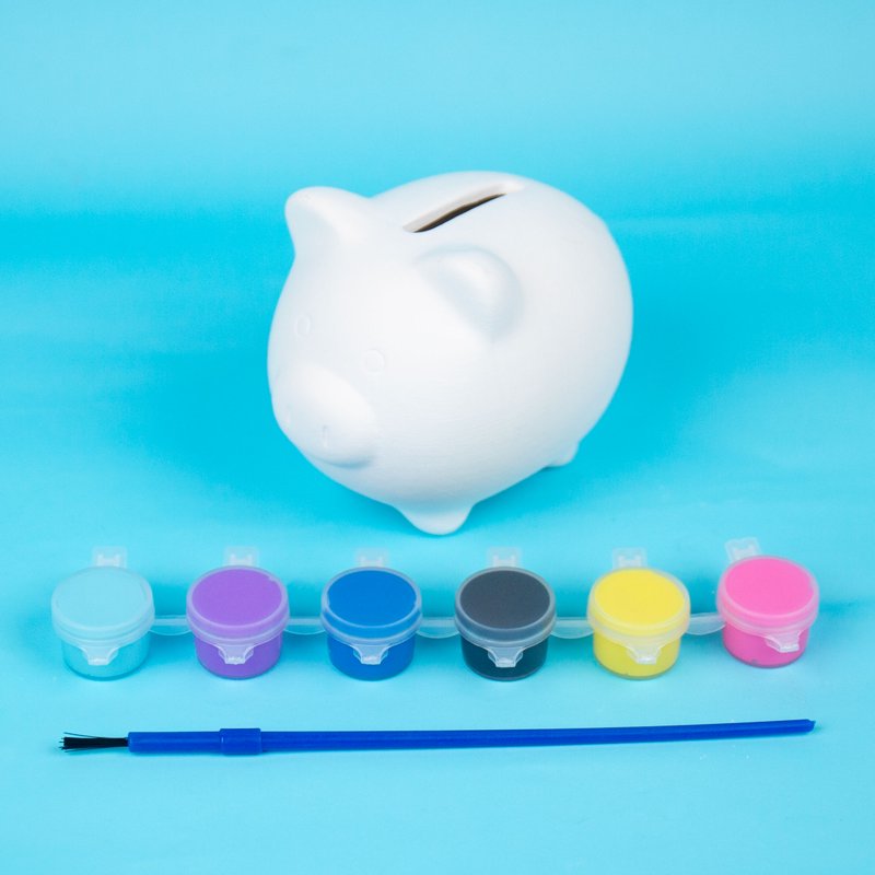 Paint Your Own Piggy Bank Kids Art & Savings Craft Kit - Multiple Pack Sizes