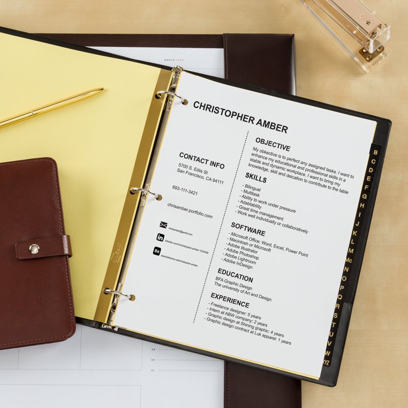 Avery A-Z Dividers with Leather Tabs, 25-Tab Set for Binders