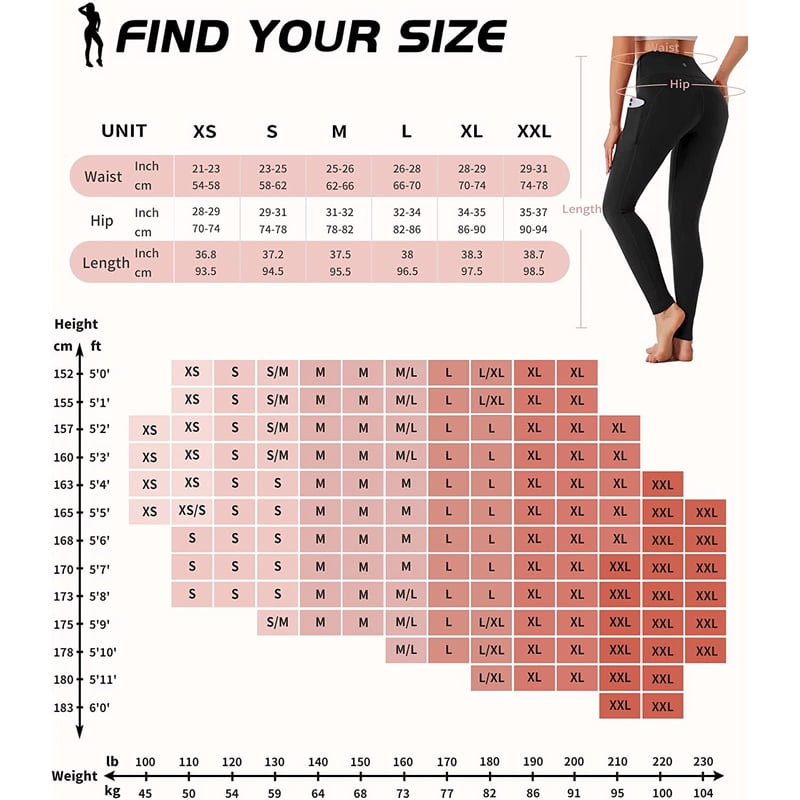 High Waisted Yoga Pants for Women with Pockets - Workout & Casual Leggings