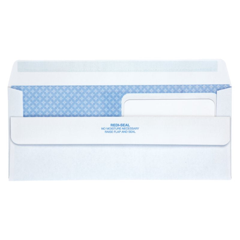Self-Sealing Redi-Seal #8 Double Window Envelopes 500 Count Security Tint