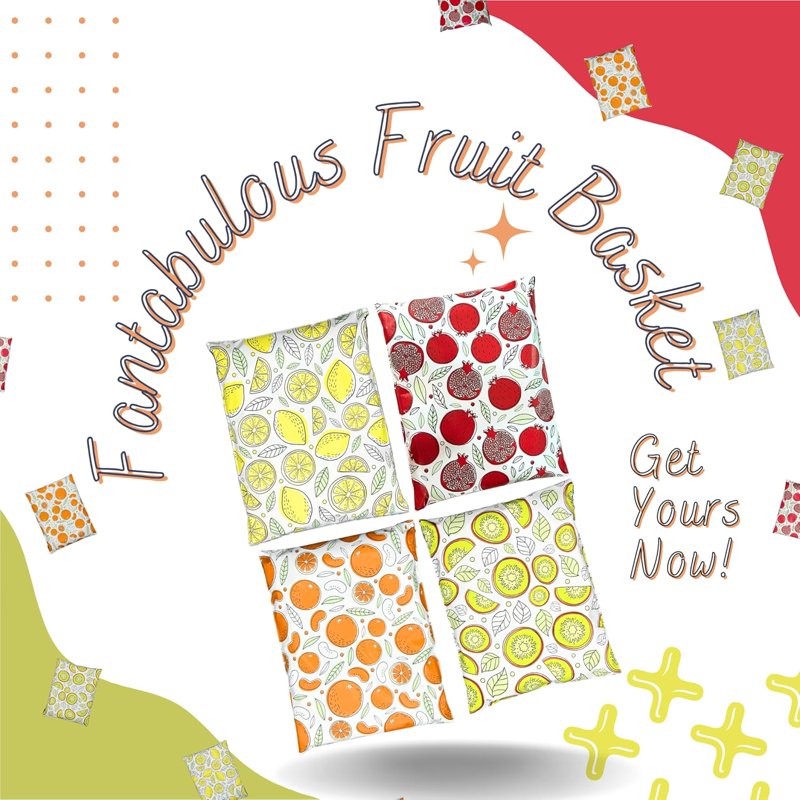 Fruit-Themed Poly Mailers 10x13 Pack - Lemon, Orange & Fruit Designs