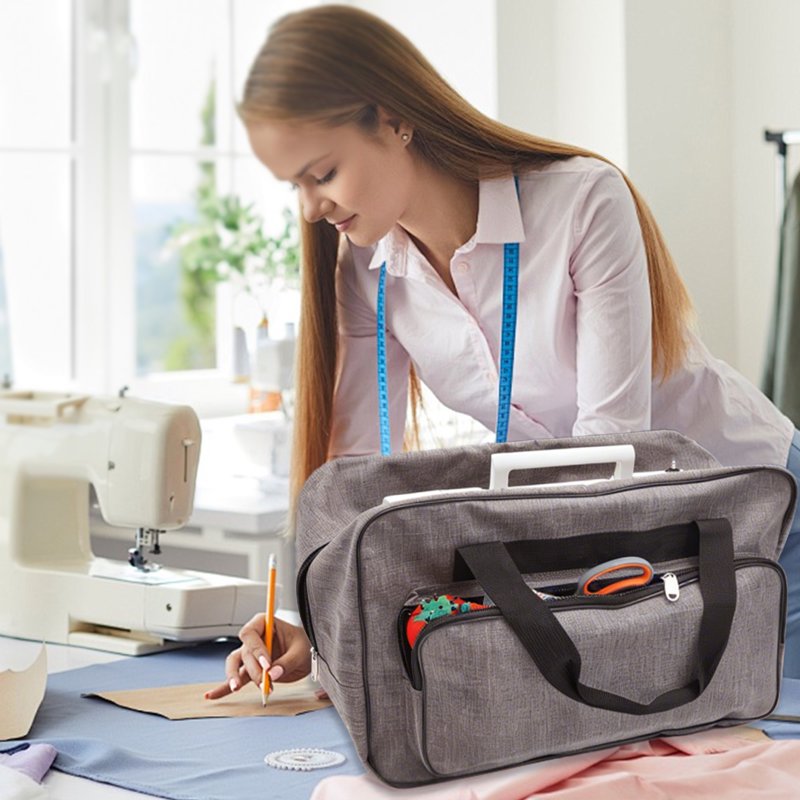 Portable Sewing Machine Carrying Case with Shoulder Strap - Fits Most Standard Machines