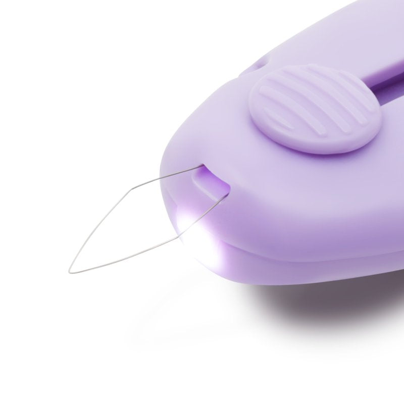 LED Needle Threader with Cutter - Retractable, Lighted for Sewing & Quilting