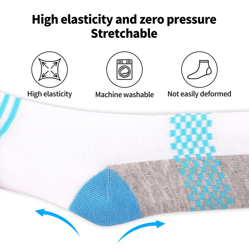 HYCLES Boys 5 Color 2-4 Years Crew Socks - 12 Pairs Cushioned Athletic Socks
