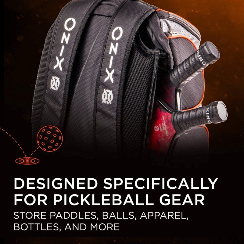 Onix Pickleball Backpack - Durable Paddle, Ball & Water Bottle Carrier