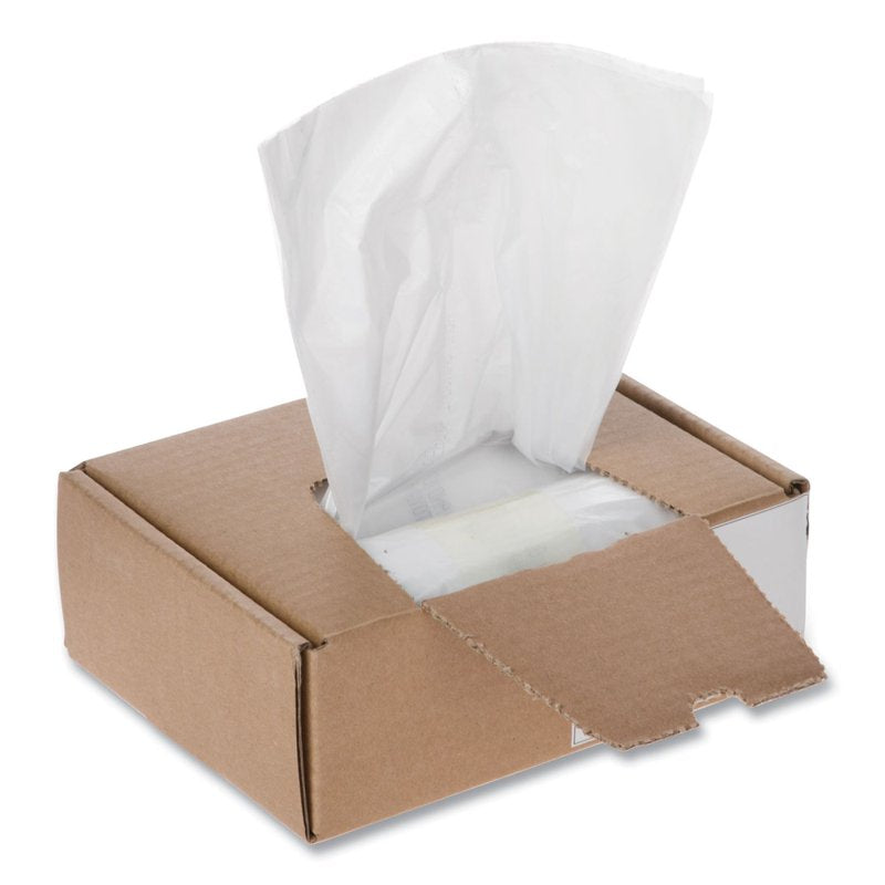 High-Density Shredder Bags 2048 oz Capacity - Clear 100 Count Box