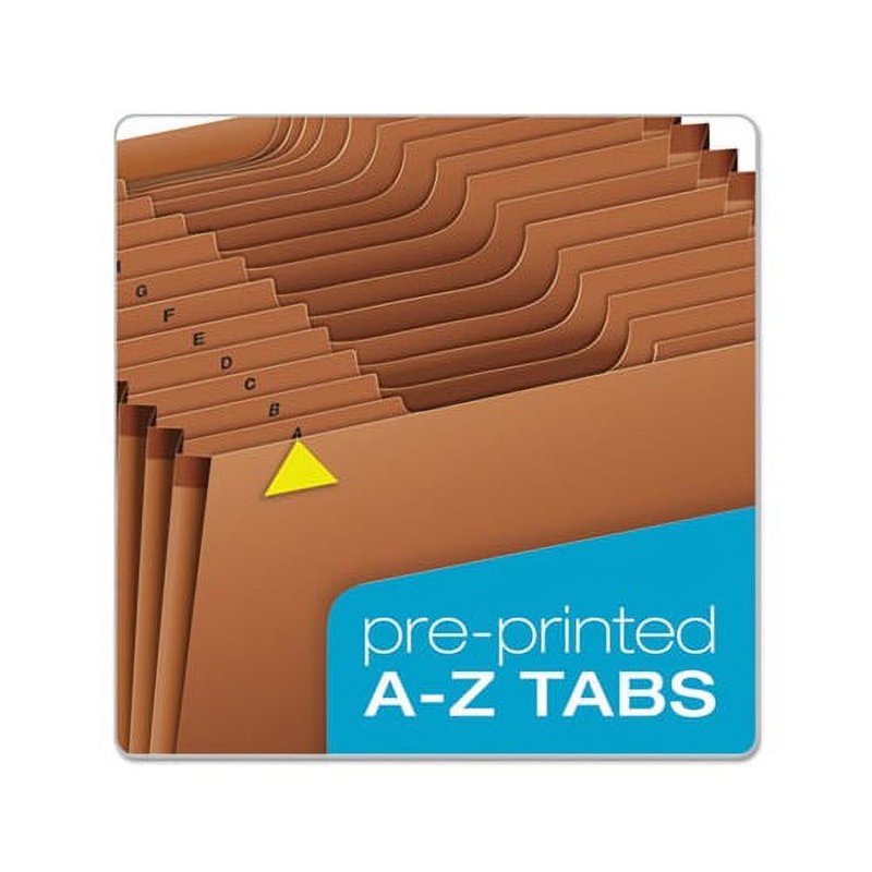 Heavy-Duty Expanding File 21 Sections Letter Size Redrope with 1/3-Cut Tabs