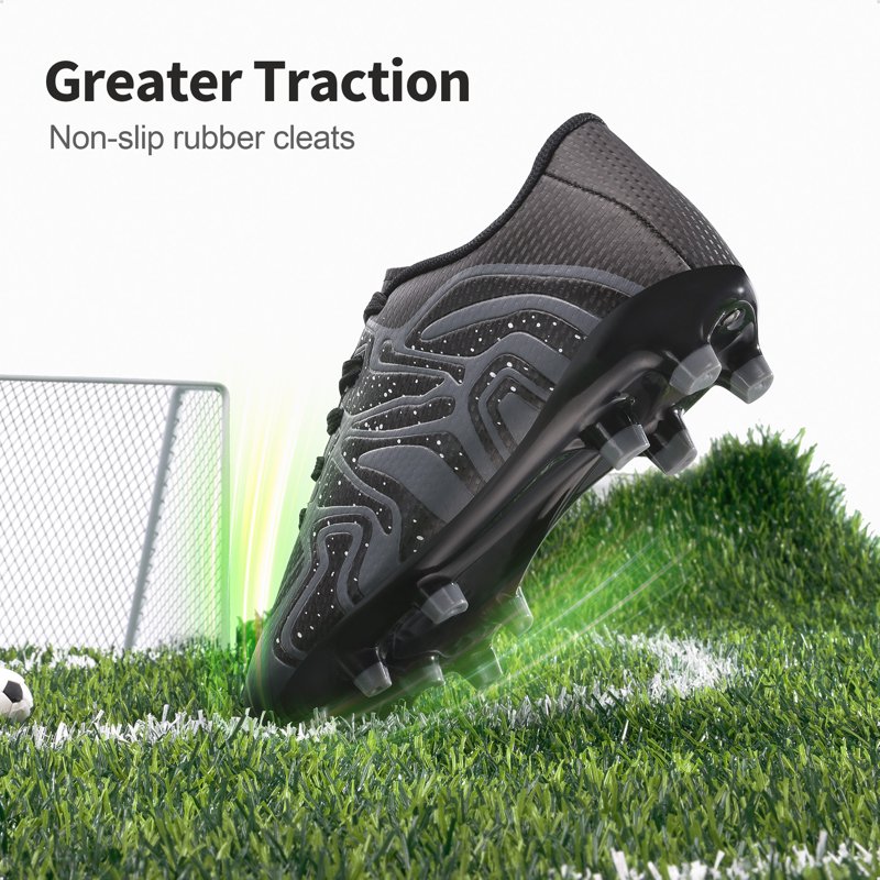 Burudani Kids Lightweight Soccer Shoes - Little Kid Black/Dark/Grey/White
