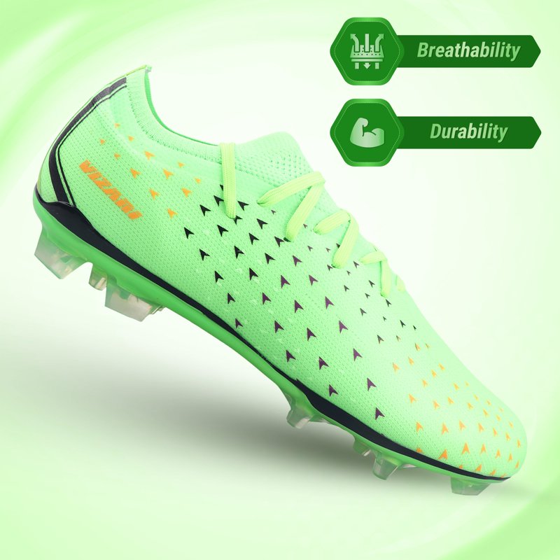 Vizari Tioga FG Soccer Cleats for Men and Women, Wide Fit, TPU Studs - 11, Lime
