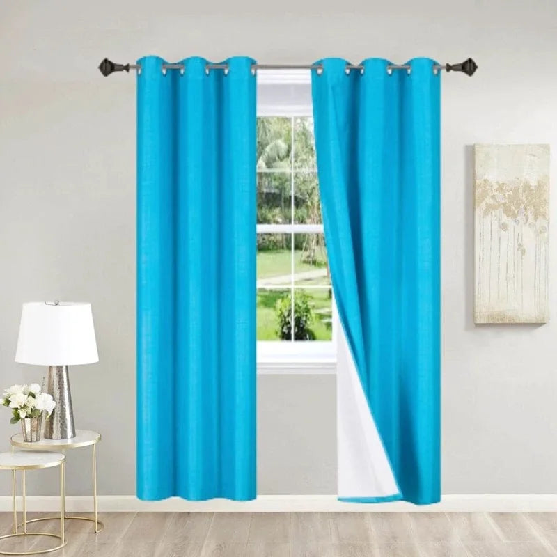 Blackout Window Curtain Panels - Room Darkening, Noise Reducing, Energy Efficient - 84 Inch Length