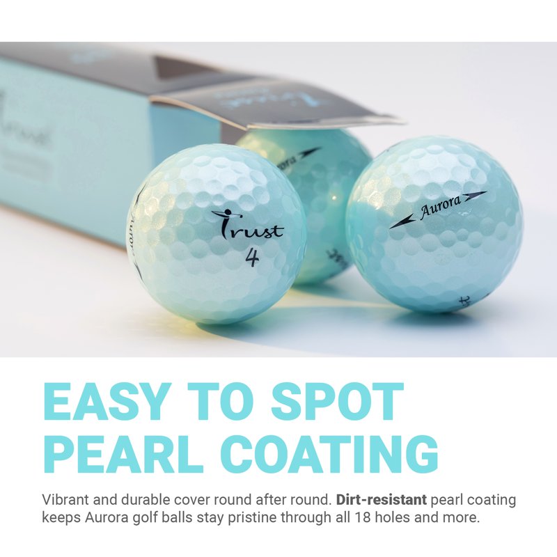 Premium Icy Blue Golf Ball 3 Piece Soft Feel Performance Urethane Cover