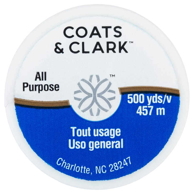 All-Purpose White Polyester Thread 6-Pack - 500 Yards for Sewing