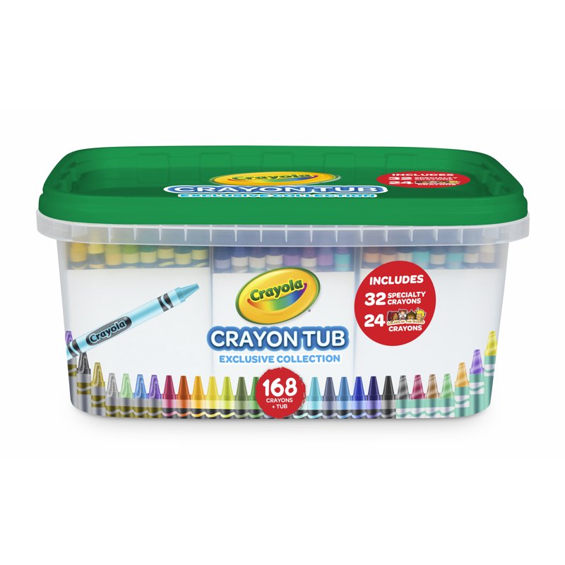 Bulk Crayon Set with Storage Tub - 168 Pack for Kids & Classroom