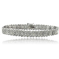 Diamond Tennis Bracelet 1.00ct T.W. Silver S Pattern Jewelry