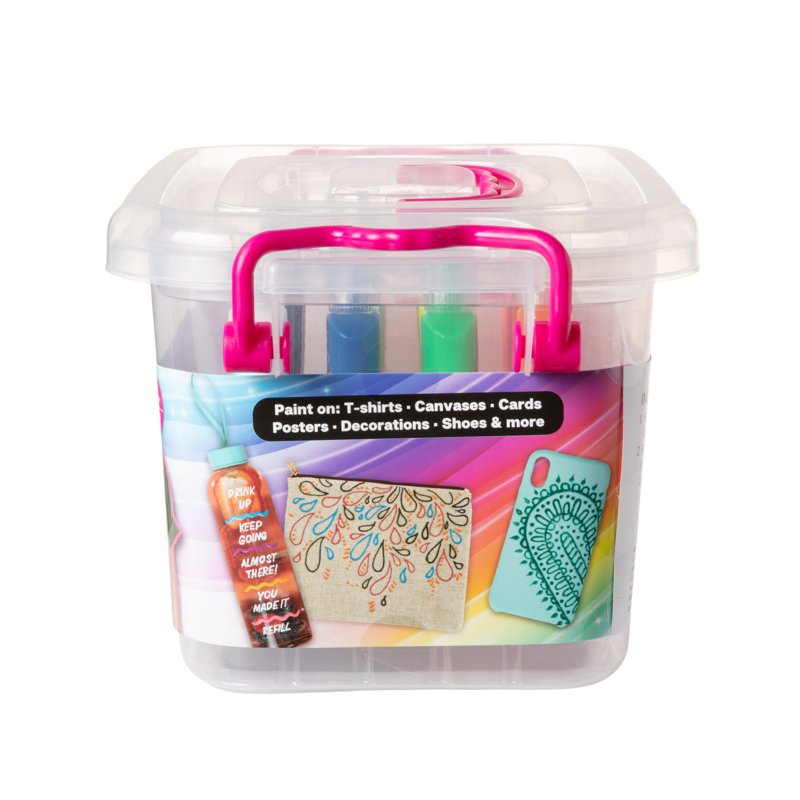 Fabric Paint Set with 16 Colors, 3D Dimensional & Washable for Crafts
